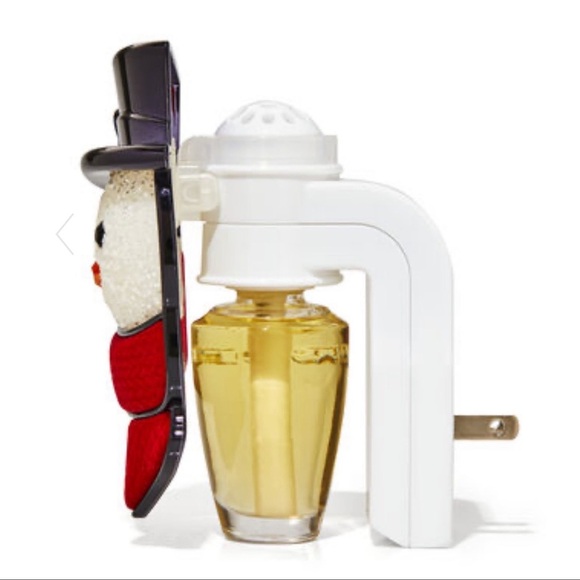 Bath & Body Works Snowman Light Up Wallflower Plug In Nightlight & 2 Refills NWT - Picture 4 of 8